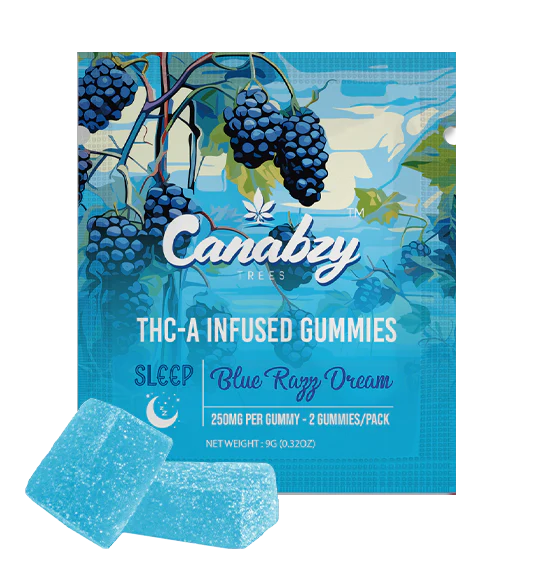 Canabzy THC-A Infused Gummies 500mg - Blue Razz Dream