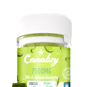 Canabzy THC-A Infused Gummies 7500mg - Green Apple