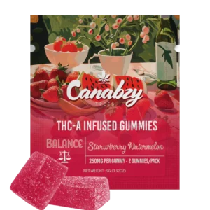 Canabzy THC-A Infused Gummies 500mg - Strawberry Watermelon