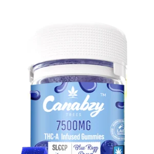 Canabzy THC-A Infused Gummies 7500mg - Blue Razz Dream