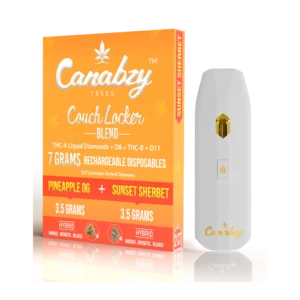 Canabzy Disposable – Couch Locker Blend – Pineapple OG + Sunset Sherbet