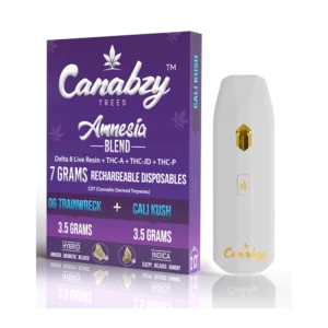 Canabzy Disposable – Amnesia Blend – OG Trainwreck + Cali Kush