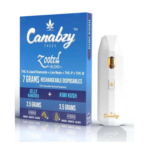 Canabzy Disposable – Zooted Blend – Jelly Rancher + Kiwi Kush