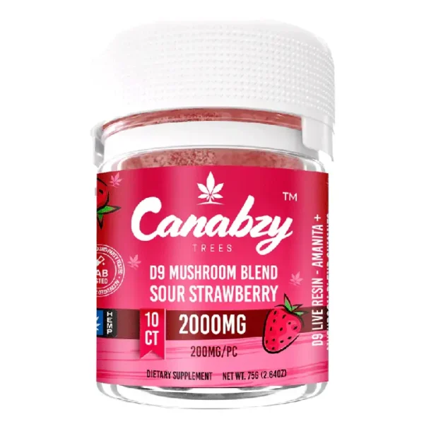 Canabzy Gummies Sour Strawberry
