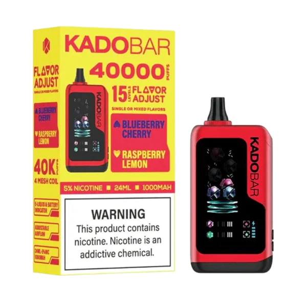 Kado Bar x Adjust Blueberry Cherry + Raspberry Lemon NI40K Disposable