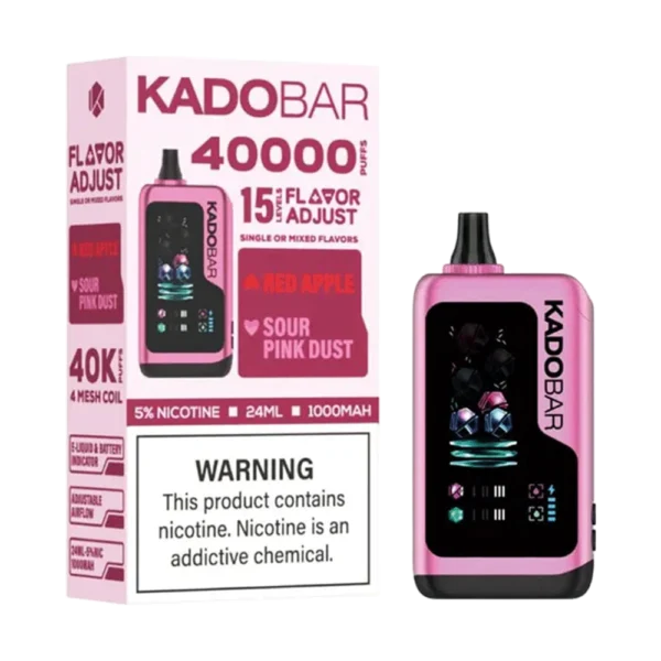 Kado Bar x Adjust Red Apple + Sour Pink Dust NI40K Disposable
