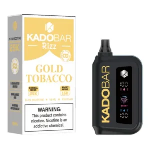 Kado Bar Rizz Gold Tobacco Disposable Vape – 25000 Puffs