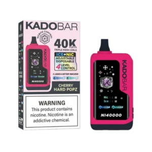 Cherry Hard Popz Kado Bar NI40K Ice + Nic Control Vape