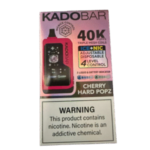Cherry Hard Popz Kado Bar NI40K Ice + Nic Control Disposable Vape