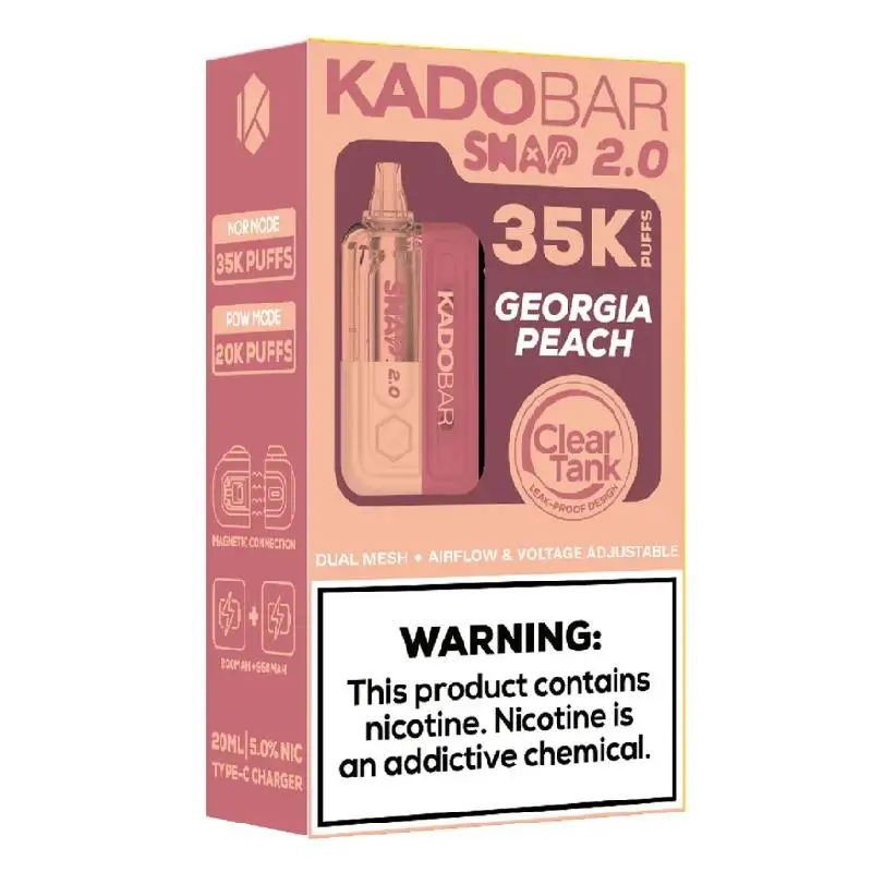 Georgia Peach Kado Bar Snap 2.0 35K Puffs Disposable Kit 1 Georgia Peach Kado Bar Snap 2.0