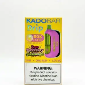 Sour Raspberry Blackcurrant-Kado Bar Drip 50K Disposable Vape