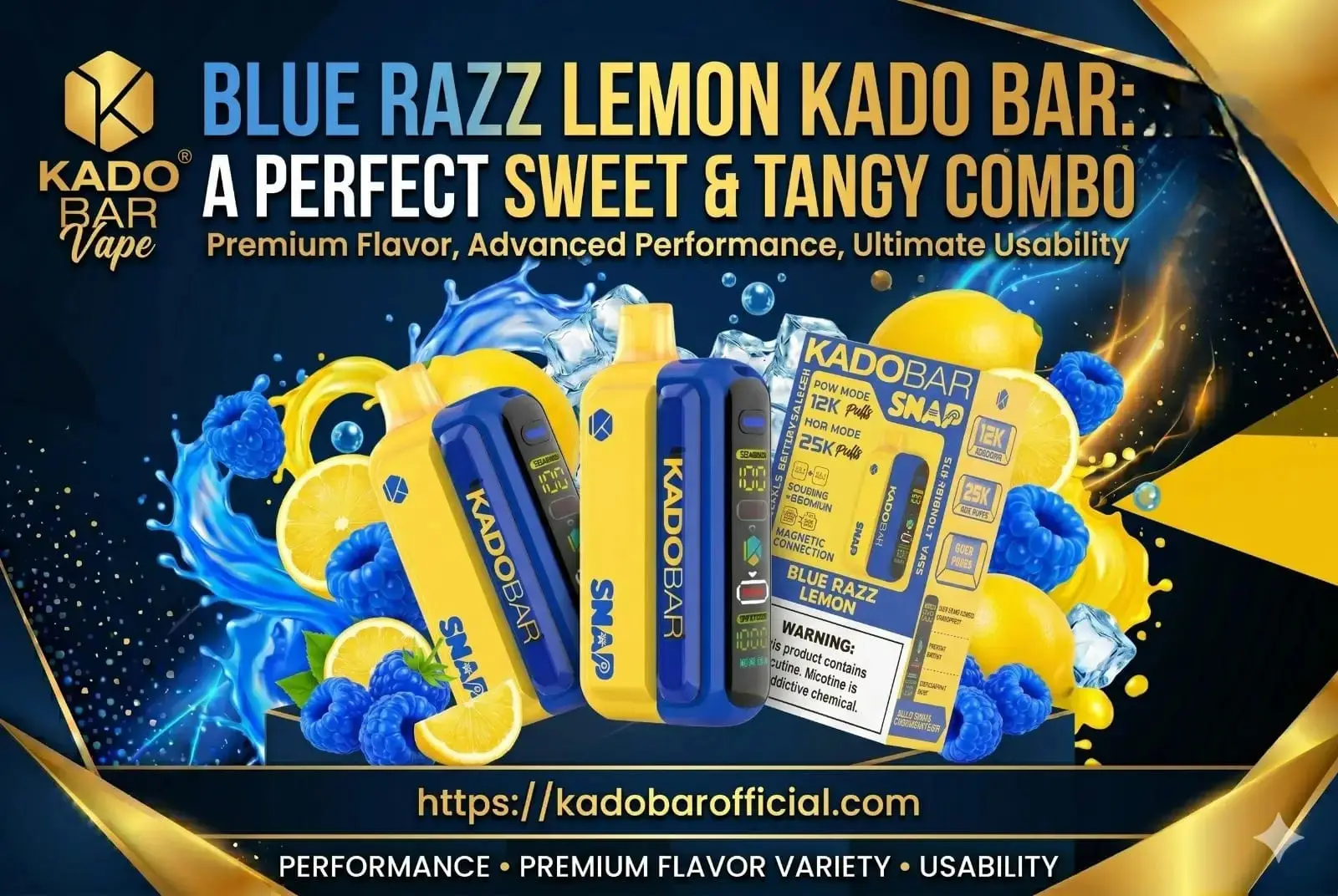 Blue Razz Lemon Kado Bar