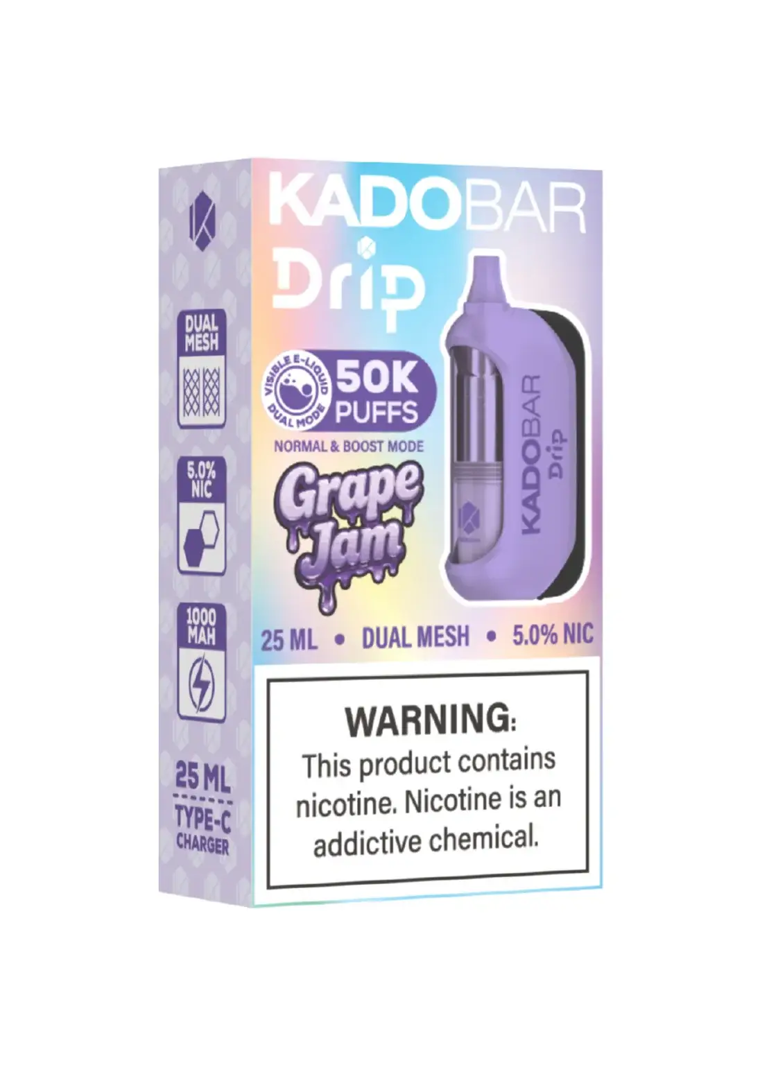 Grape Jam Kado Bar Drip 50K Disposable Vape 1 Grape Jam Kado Bar Drip 50K