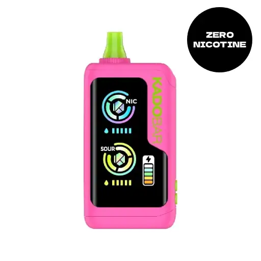Sour Strawberry Raspberry Kado Bar Ni40000 Zero Nicotine Disposable Vape 1 Sour Strawberry Raspberry Kado Bar Ni40000