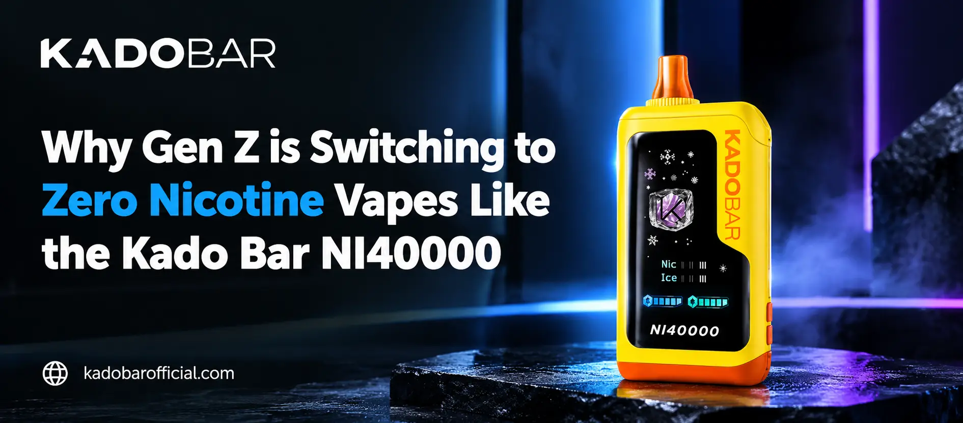 Discover why Gen Z is switching to zero-nicotine vapes. Explore top features, flavor profiles, and benefits of the Kado Bar NI40000 Zero.